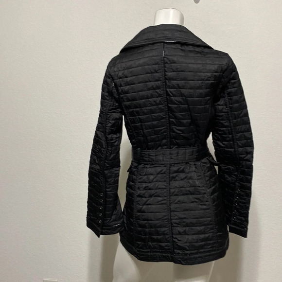 Laundry by Design Women's Black Double Breasted Quilted Belted Jacket Size XS - Picture 3 of 10